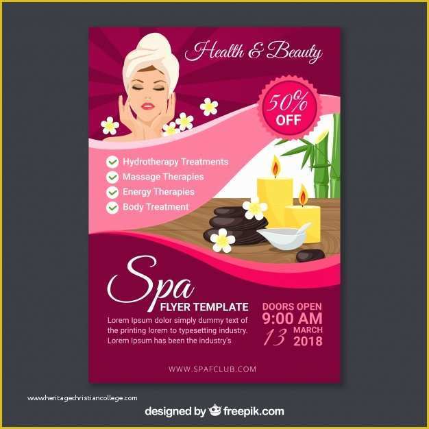 Spa Flyer Templates Free Download Of Spa Flyer Template In Flat Design Vector