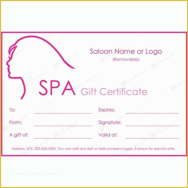 Spa Gift Certificate Template Free Of 12 Best Spa and Saloon Gift Certificate Templates Images