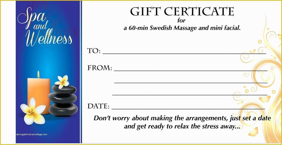 Spa Gift Certificate Template Free Of 16 Free Gift Certificates Psd Vector Eps Download