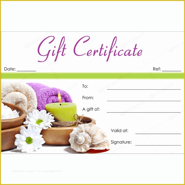 Spa Gift Certificate Template Free Of 50 Spa Gift Certificate Designs to Try This Season