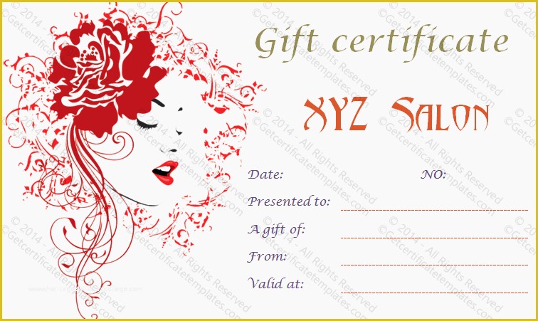 Spa Gift Certificate Template Free Of Gift Certificate Template