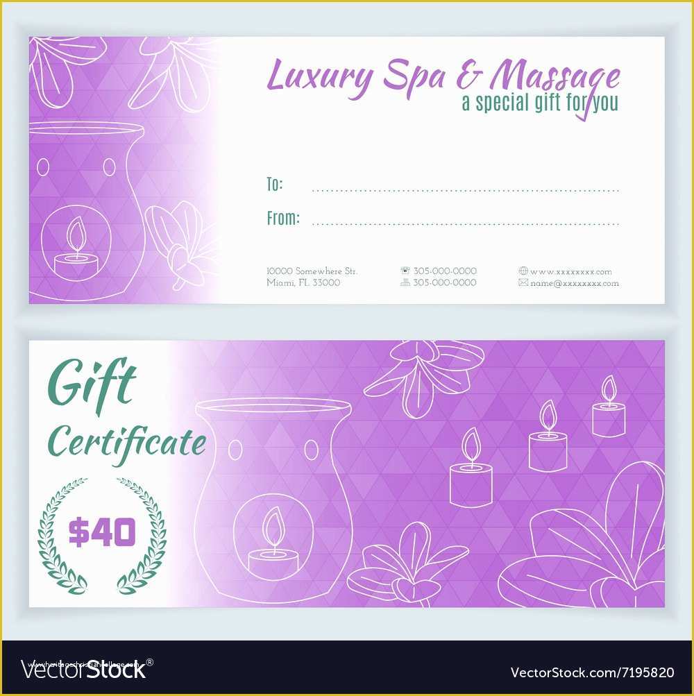 Spa Gift Certificate Template Free Of Massage Gift Certificate Template