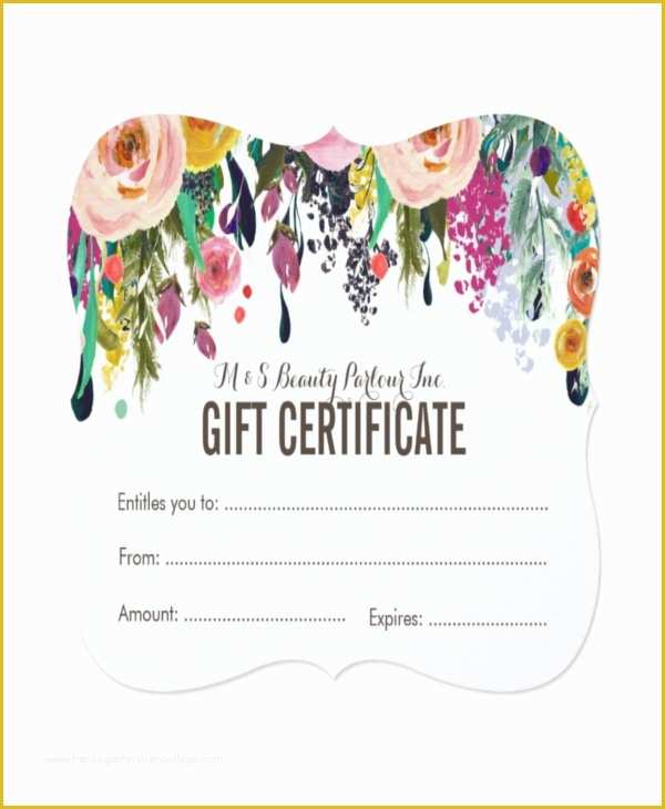 Spa Gift Certificate Template Free Of Salon Gift Certificate Template 9 Free Pdf Psd Ai