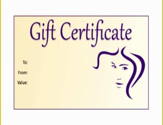 Spa Gift Certificate Template Free Of Salon Gift Certificate Template 9 Free Pdf Psd Ai