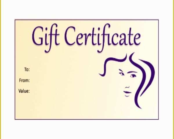 Spa Gift Certificate Template Free Of Salon Gift Certificate Template 9 Free Pdf Psd Ai