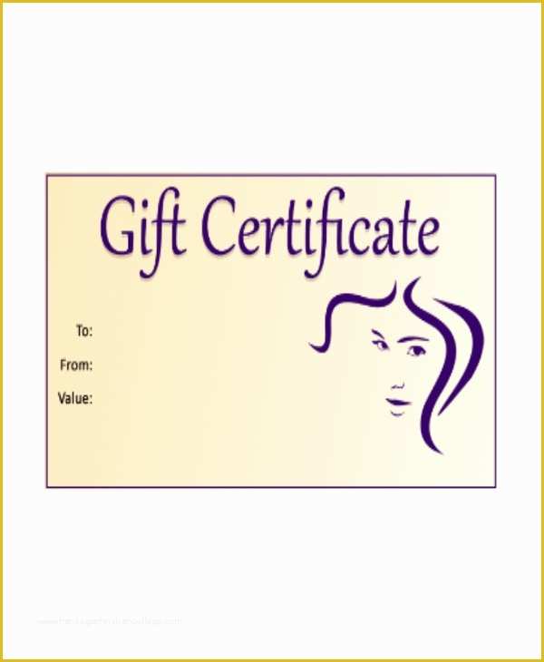 Spa Gift Certificate Template Free Of Salon Gift Certificate Template 9 Free Pdf Psd Ai