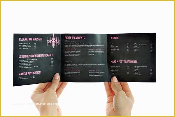 Spa Menu Template Free Of 22 Spa Menu Templates Psd Eps