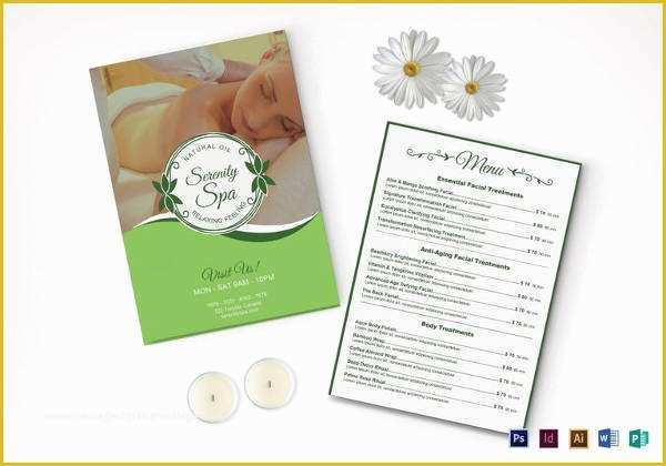 Spa Menu Template Free Of 24 Spa Menu Templates – Free Sample Example format