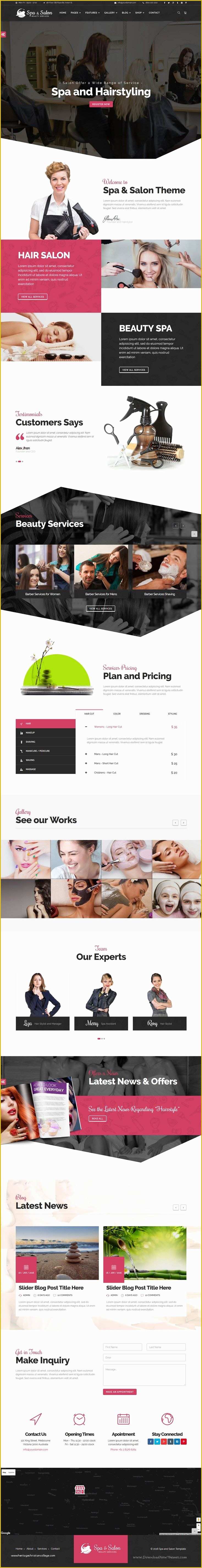 Spa Website Templates Free Download Of 17 Best Ideas About Salon Website On Pinterest