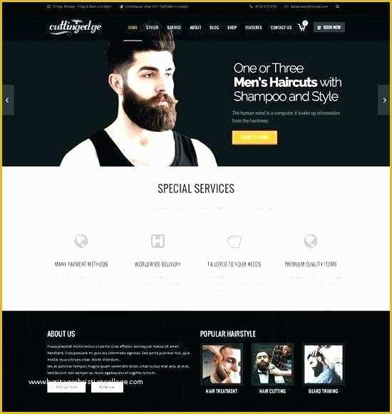 Spa Website Templates Free Download Of Free Barber Shop Website Template