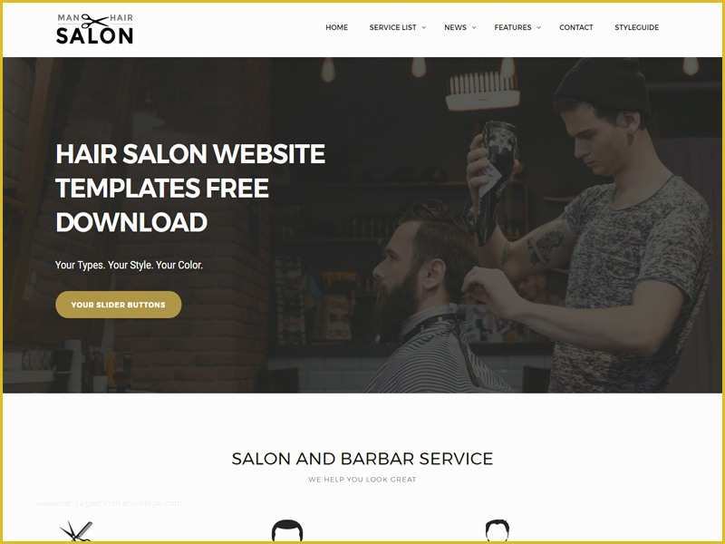 Spa Website Templates Free Download Of Men Hair Salon Free Bootstrap Hair Salon Template