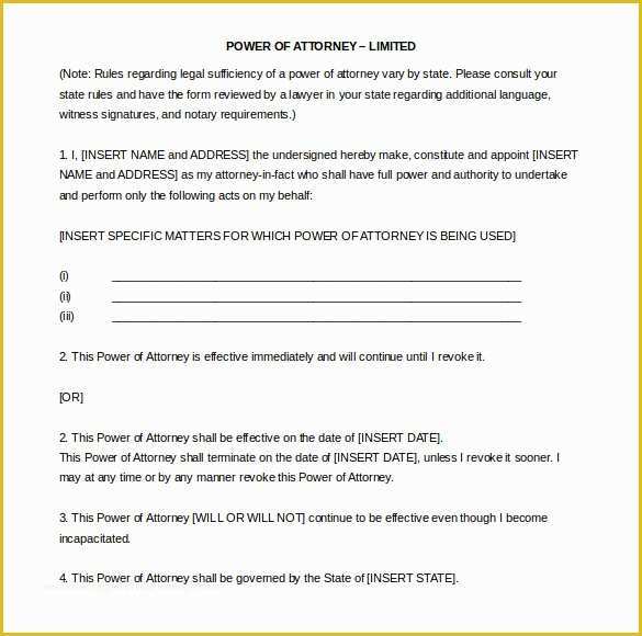 Special Power Of attorney Template Free Of 15 Word Power Of attorney Templates Free Download