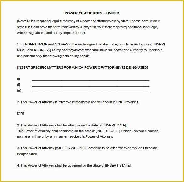 Special Power Of attorney Template Free Of 15 Word Power Of attorney Templates Free Download