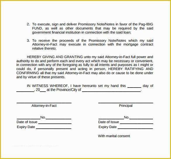 Special Power Of attorney Template Free Of 9 Special Power Of attorney forms – Samples Examples