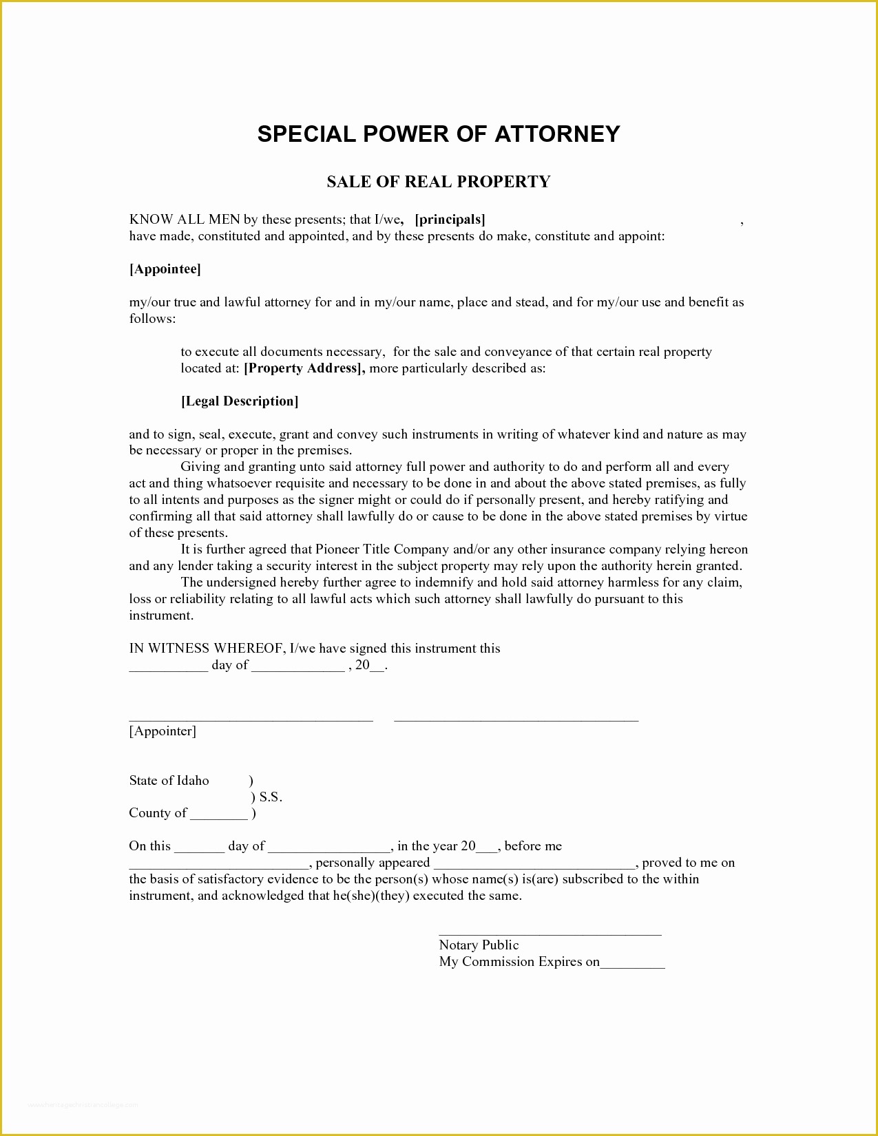 Special Power Of attorney Template Free Of Best S Of Limited Specific Power attorney Real