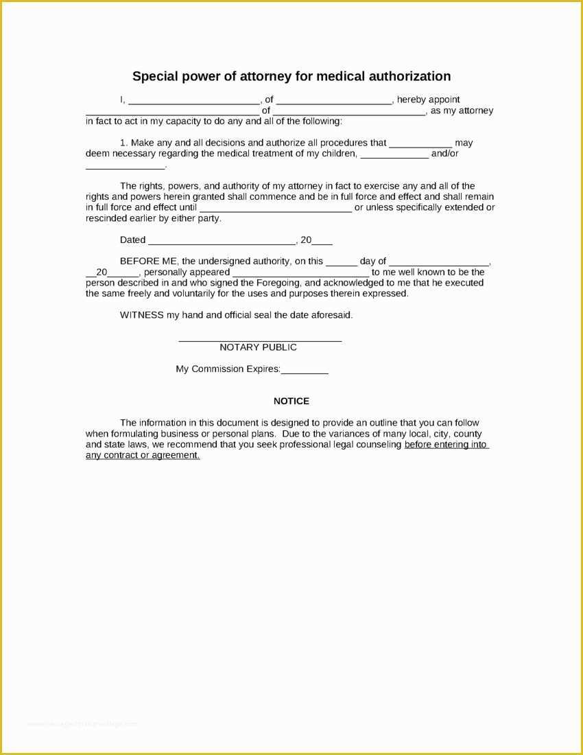 Special Power Of attorney Template Free Of How to Write A Power attorney Letter Template Samples