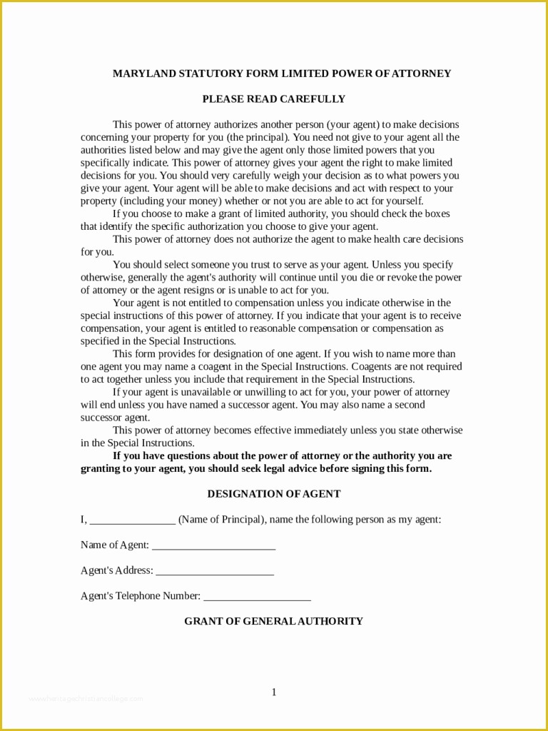 Special Power Of attorney Template Free Of Limited Power Of attorney form 37 Free Templates In Pdf