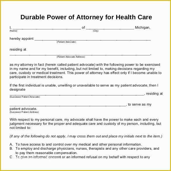 Special Power Of attorney Template Free Of Power Of attorney Templates – 10 Free Word Pdf Documents