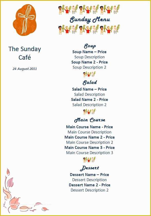 Specials Menu Template Free Of 15 Free Restaurant and Cafe Menu Templates for Word