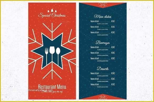 Specials Menu Template Free Of 23 Holiday Menu Templates Free Psd Vector Eps Png