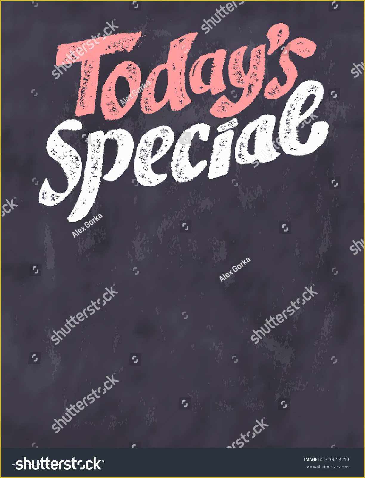 Specials Menu Template Free Of today S Special Menu Chalkboard Menu… Stock