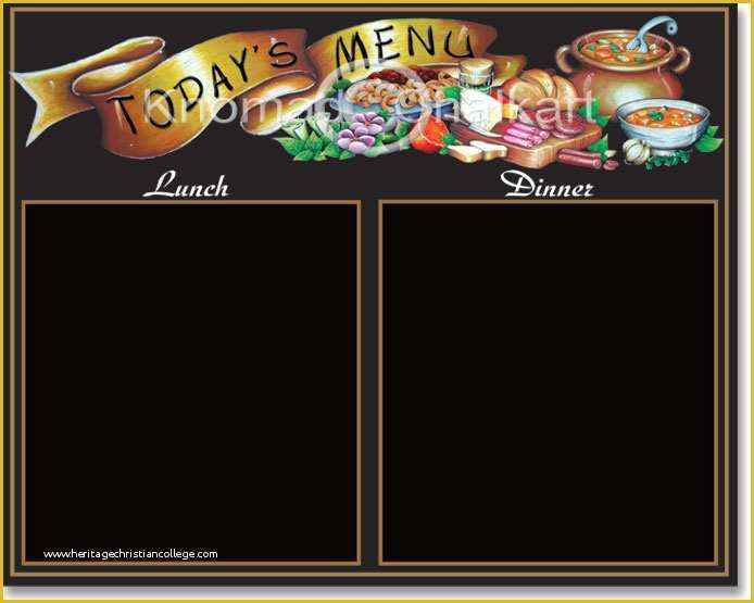 Specials Menu Template Free Of todays Specials Menu Board Template