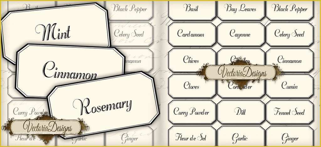 Spice Jar Label Template Free Of 8 Best Of Free Printable Spice Jar Labels Blank