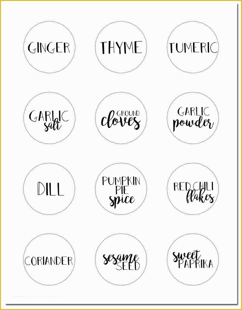 Spice Jar Label Template Free Of Drop Shadow Spice Jar Labels One Such the Spot