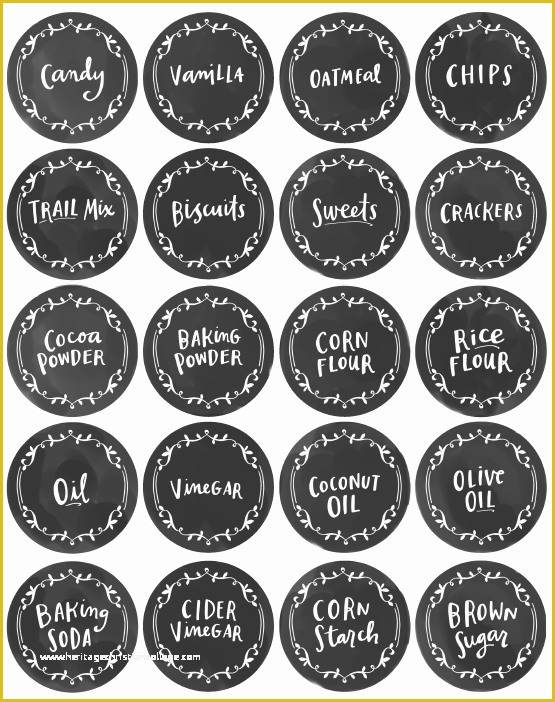 Spice Jar Label Template Free Of Kitchen Spice Jar & Pantry organizing Labels