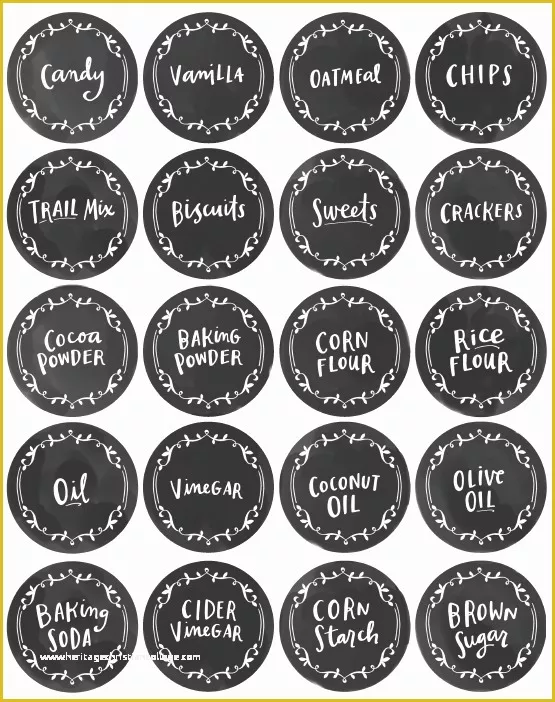 Spice Jar Label Template Free Of Kitchen Spice Jar &amp; Pantry organizing Labels