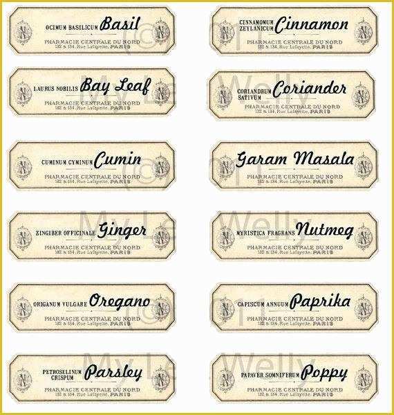 Spice Jar Label Template Free Of Spice Label Template Printable Blank Label Spices Free