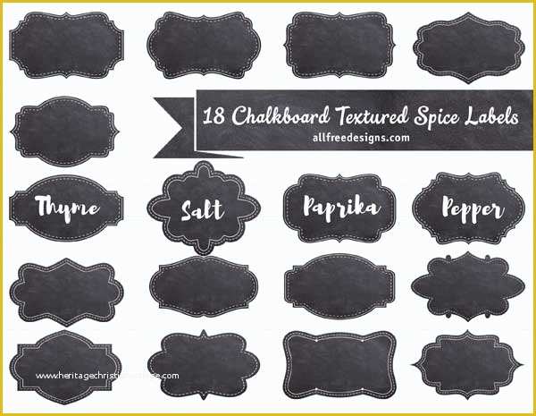 Spice Jar Label Template Free Of Spice Labels 18 Free Chalkboard Textured Designs to Download
