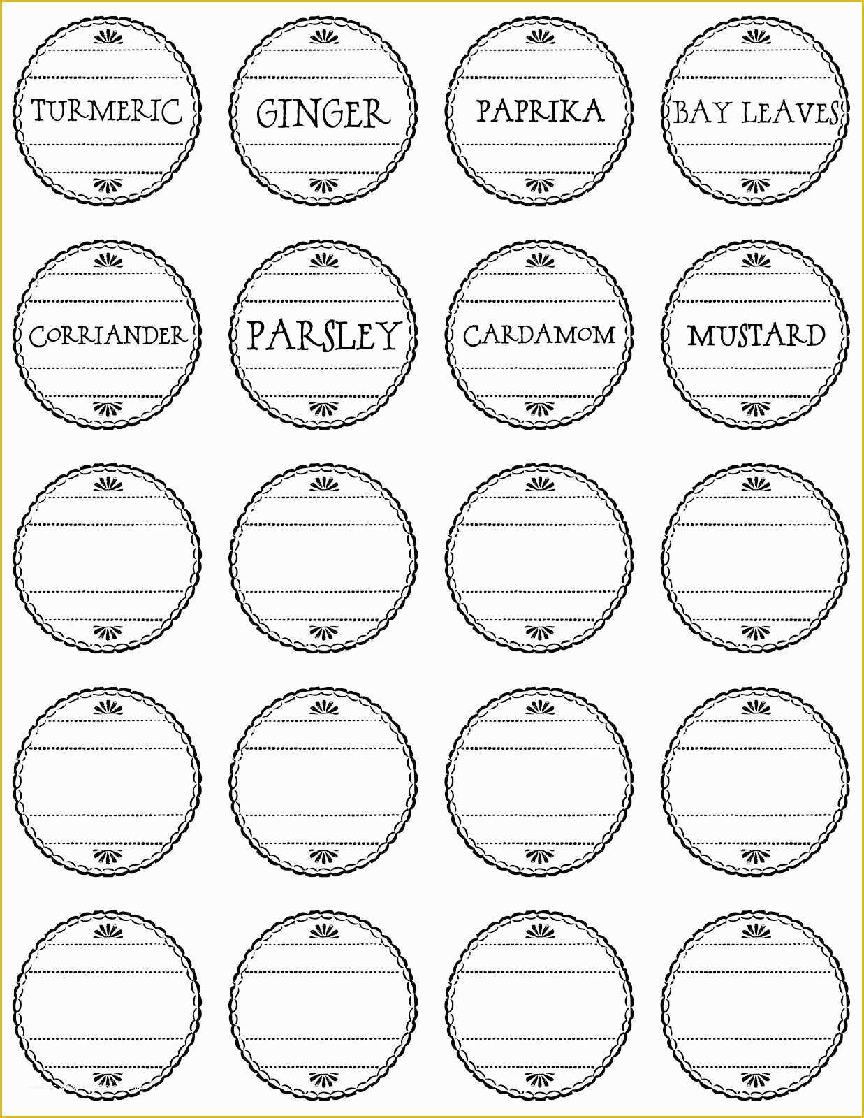 Spice Jar Label Template Free Of to A Pretty Life Pretty Spice Labels