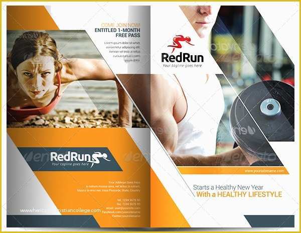 Sport Brochure Templates Free Of 19 Sports &amp; Fitness Brochure Templates Free Psd Ai