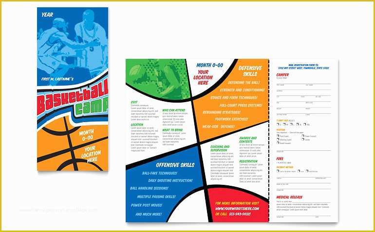 Sport Brochure Templates Free Of Basketball Sports Camp Brochure Template Word &amp; Publisher