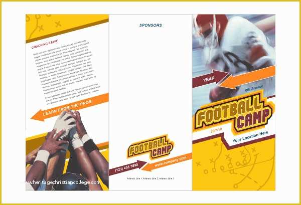 Sport Brochure Templates Free Of Sports Camp Brochure Template Csoforumfo