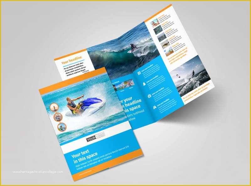 Sport Brochure Templates Free Of Water Sport Rentals Brochure Template