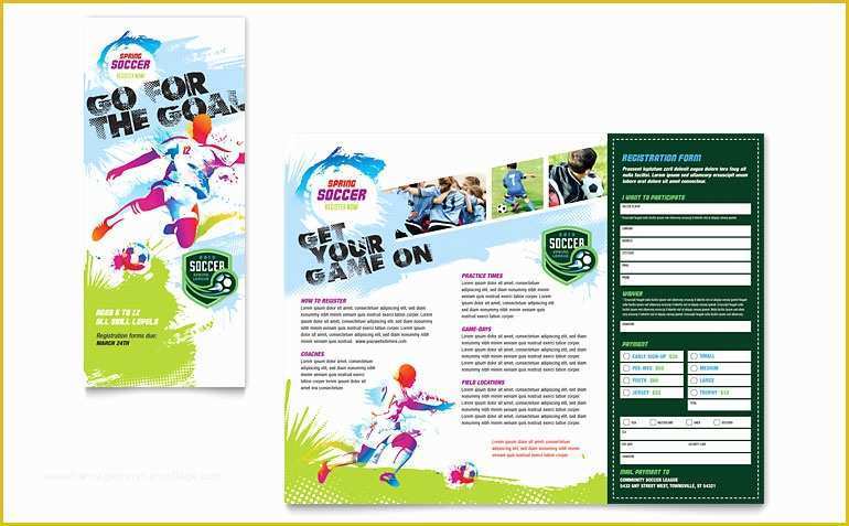 Sport Brochure Templates Free Of Youth soccer Tri Fold Brochure Template Word & Publisher