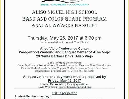 Sports Banquet Program Templates Free Of Awards Banquet Invitation Sample Wallpaperall