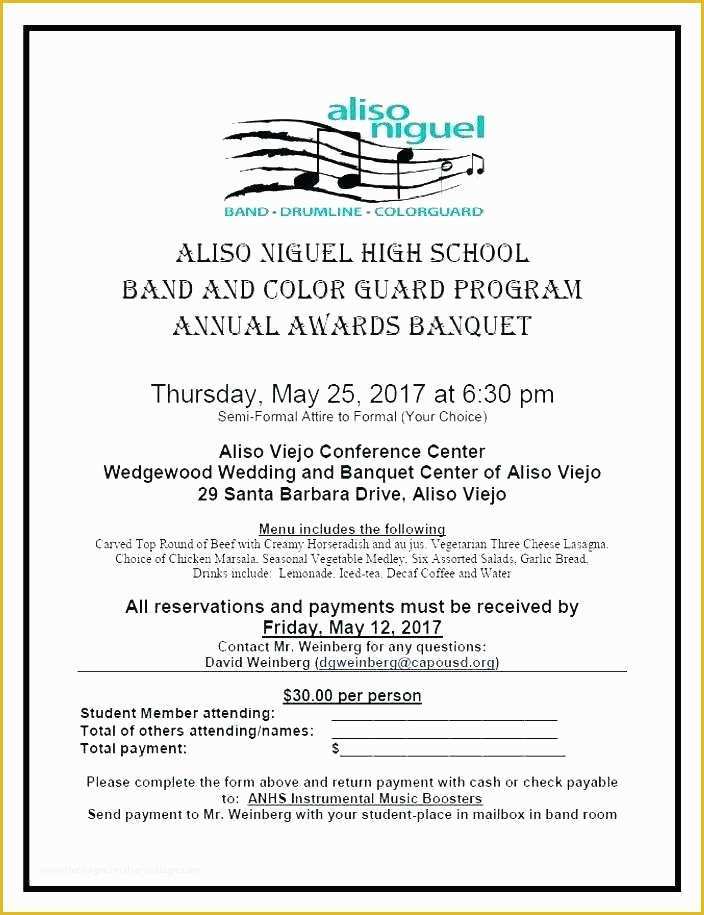 Sports Banquet Program Templates Free Of Awards Banquet Invitation Sample Wallpaperall