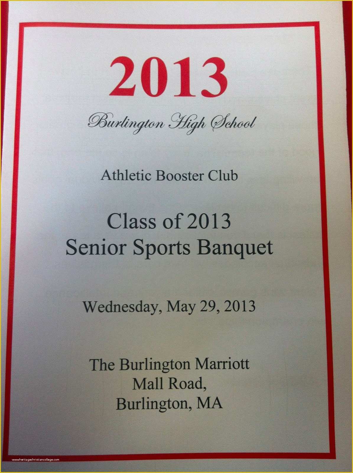 Sports Banquet Program Templates Free Of Burlington High School Principal S Blog 2013 athletic
