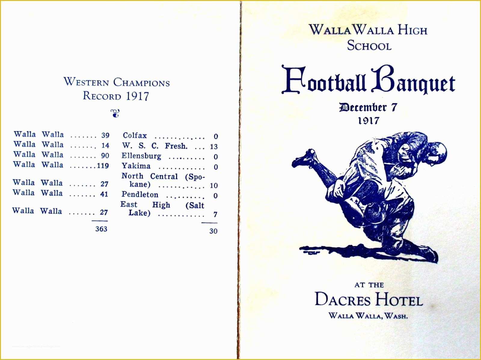 Sports Banquet Program Templates Free Of bygone Walla Walla Vintage Images Of the City and County