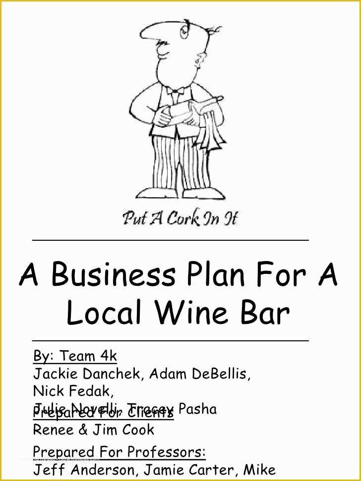 Sports Bar Business Plan Template Free Of Local Wine Bar Business Plan