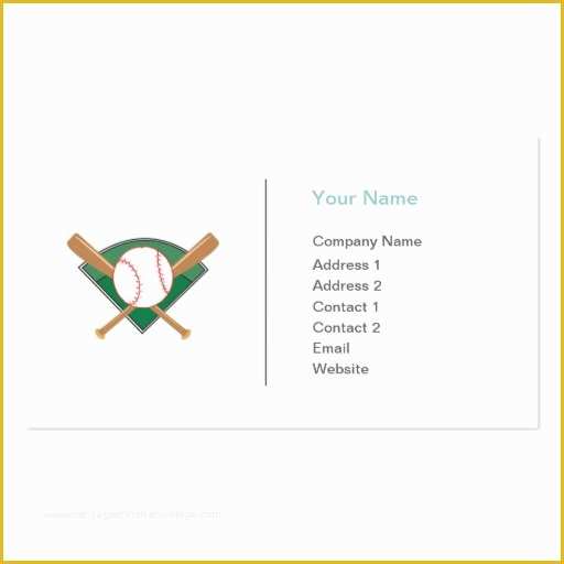 Sports Business Cards Templates Free Of Baseball Business Card Templates
