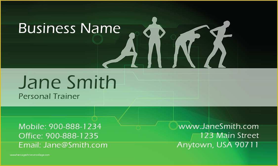 Sports Business Cards Templates Free Of Fitness & Sport Business Cards Templates