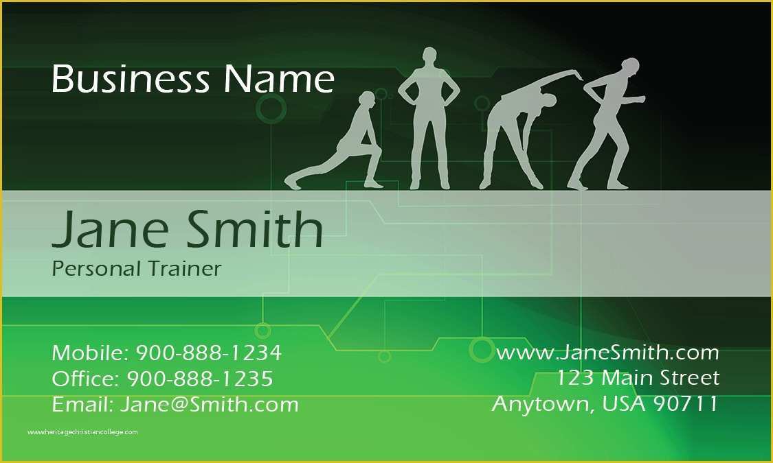 Sports Business Cards Templates Free Of Fitness &amp; Sport Business Cards Templates