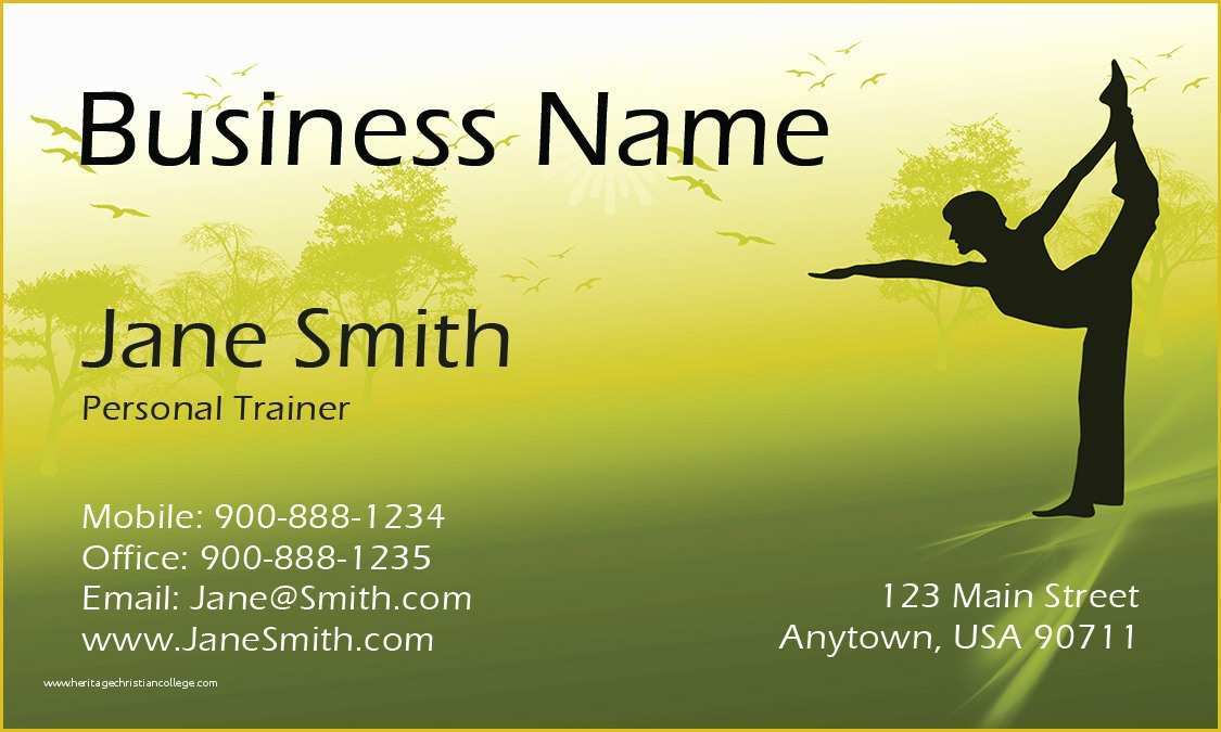 Sports Business Cards Templates Free Of Fitness & Sport Business Cards Templates