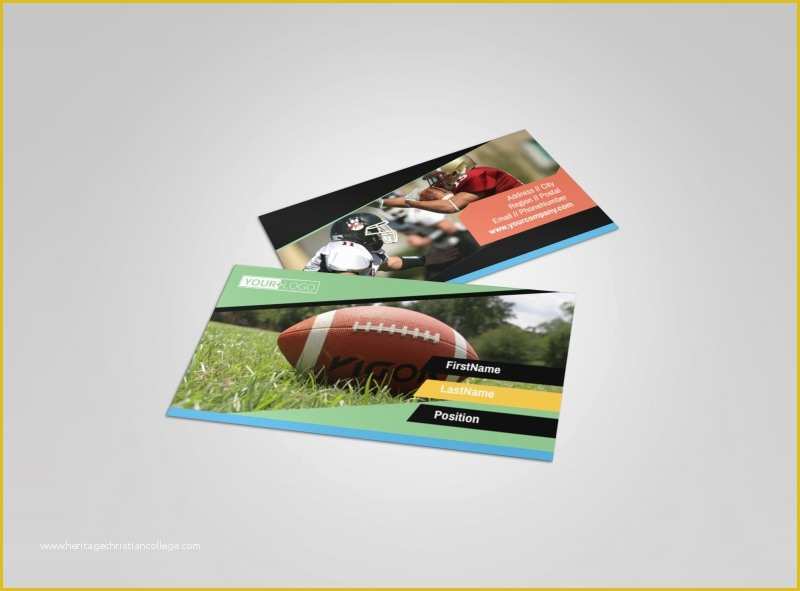 Sports Business Cards Templates Free Of Football Camp Business Card Template