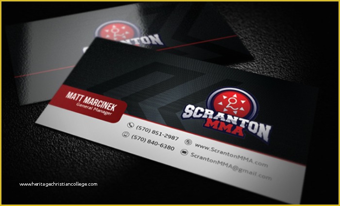 Sports Business Cards Templates Free Of Professional Fighter Business Card Design – Business Card