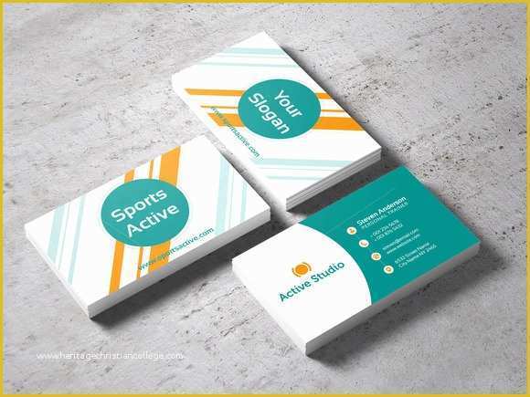 Sports Business Cards Templates Free Of Sports Active Business Card Business Card Templates On